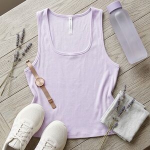 Fabletics Lilac Ribbed Tank Top